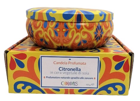 Maioliche candela citronella gialla